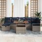Preview: Gartensofa-set 8 Stk. Grau Poly-Rattan