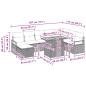 Preview: Gartensofa-set mit Kissen mit Speicher 9 pcs Grau Poly-Rattan