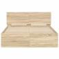 Preview: Bettgestell mit Kopfteil Sonoma 137 x 190 cm Holzwerkstoff