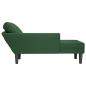 Preview: Chaiselongue mit Kissen Dunkelgrün Cordstoff