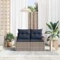 Preview: Garten-Sofa mit Kissen 120 x 62 x 69 cm Poly-Rattan