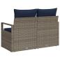 Preview: Garten-Sofa mit Kissen 120 x 62 x 69 cm Poly-Rattan