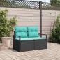 Preview: ARDEBO.de - Garten-Sofa mit Kissen 120 x 62 x 69 cm Poly-Rattan