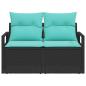 Preview: Garten-Sofa mit Kissen 120 x 62 x 69 cm Poly-Rattan