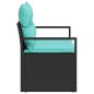 Preview: Garten-Sofa mit Kissen 120 x 62 x 69 cm Poly-Rattan