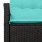 Preview: Garten-Sofa mit Kissen 120 x 62 x 69 cm Poly-Rattan