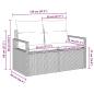 Preview: Garten-Sofa mit Kissen 120 x 62 x 69 cm Poly-Rattan
