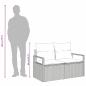 Preview: Garten-Sofa mit Kissen 120 x 62 x 69 cm Poly-Rattan
