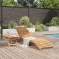 Preview: Sonnenliege 2 stk. Massivholz Teak Braun