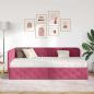 Preview: Eckbettgestell Weinrot 90 x 190 cm Samt