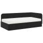 Preview: Eckbettgestell Schwarz 90 x 190 cm Samt
