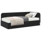 Preview: Eckbettgestell Schwarz 90 x 190 cm Samt