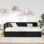 Preview: Eckbettgestell Schwarz 90 x 190 cm Samt