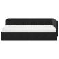 Preview: Eckbettgestell Schwarz 90 x 190 cm Samt
