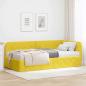 Preview: ARDEBO.de - Eckbettgestell Gelb 90 x 190 cm Samt
