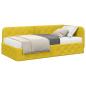 Preview: Eckbettgestell Gelb 90 x 190 cm Samt
