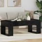 Preview: ARDEBO.de - Couchtisch Schwarz Eichen-Optik 110 x 50 x 41 cm Holzwerkstoff