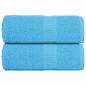 Preview: ARDEBO.de - Gästetücher FROGN 2 Stk. Türkis 30x50 cm 360 g/m²