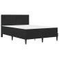 Preview: Bettgestell mit Matratze Schwarz 120 x 190 cm Samt