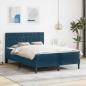 Preview: ARDEBO.de - Bettgestell mit Matratze Blau Blau 120 x 190 cm Samt