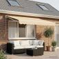 Preview: ARDEBO.de - Markisenvolant Creme Gestreift 350 cm