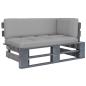 Preview: ARDEBO.de - Outdoor-Ecksofa Paletten Kiefernholz Imprägniert Grau