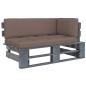 Preview: ARDEBO.de - Outdoor-Ecksofa Paletten Kiefernholz Imprägniert Grau