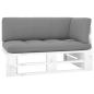 Preview: ARDEBO.de - Outdoor-Ecksofa Paletten Kiefernholz Imprägniert Weiß