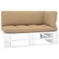 Preview: ARDEBO.de - Outdoor-Ecksofa Paletten Kiefernholz Imprägniert Weiß