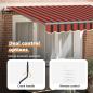 Preview: Einziehbare Markise Orange 300 x 200 cm Stoff