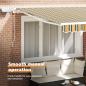 Preview: Einziehbare Markise Grün und Gelb 300 x 250 cm Stoff und Stahl