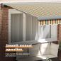 Preview: Einziehbare Markise Grün und Gelb 300 x 250 cm Stoff und Metall
