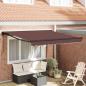 Preview: ARDEBO.de - Markisenrahmen Braun 350 x 250 cm Polyester mit PU-Beschichtung