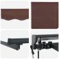 Preview: Markisenrahmen Braun 350 x 250 cm Polyester mit PU-Beschichtung