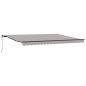 Preview: Einziehbare Markise Hellgrau 450 x 350 cm Stoff und Aluminium