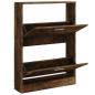 Preview: Schuhschrank Räuchereiche 59x17x81 cm Holzwerkstoff