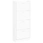 Preview: Schuhschrank Weiß 63x24x147 cm Holzwerkstoff