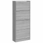 Preview: Schuhschrank Grau Sonoma 63x24x147 cm Holzwerkstoff