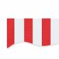 Preview: Ersatzstoff für Markise Rot und Weiß 500x300 cm Polyester