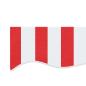Preview: Ersatzstoff für Markise Rot und Weiß 600x350 cm Polyester