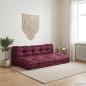 Preview: ARDEBO.de - Pallet Sofa Kissen 2 stk. Stoff Kastanienbraun 120 x 80 x 38 cm
