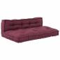 Preview: Pallet Sofa Kissen 2 stk. Stoff Kastanienbraun 120 x 80 x 38 cm