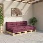 Preview: Pallet Sofa Kissen 2 stk. Stoff Kastanienbraun 120 x 80 x 38 cm