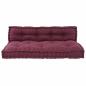 Preview: Pallet Sofa Kissen 2 stk. Stoff Kastanienbraun 120 x 80 x 38 cm