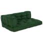 Preview: Pallet Sofa Kissen 3 stk. Stoff Grün 120 x 80 x 38 cm