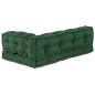 Preview: Pallet Sofa Kissen 3 stk. Stoff Grün 120 x 80 x 38 cm