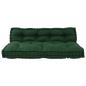 Preview: Pallet Sofa Kissen 2 stk. Stoff Grün 120 x 80 x 38 cm