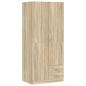 Preview: Kleiderschrank Sonoma-Eiche 80x52x180 cm Holzwerkstoff