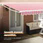 Preview: Markise Rot und Weiß 500 x 300 x 165 cm Polyester und Metall