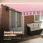 Preview: Markise Rot und Weiß 500 x 300 cm Polyester und Metall